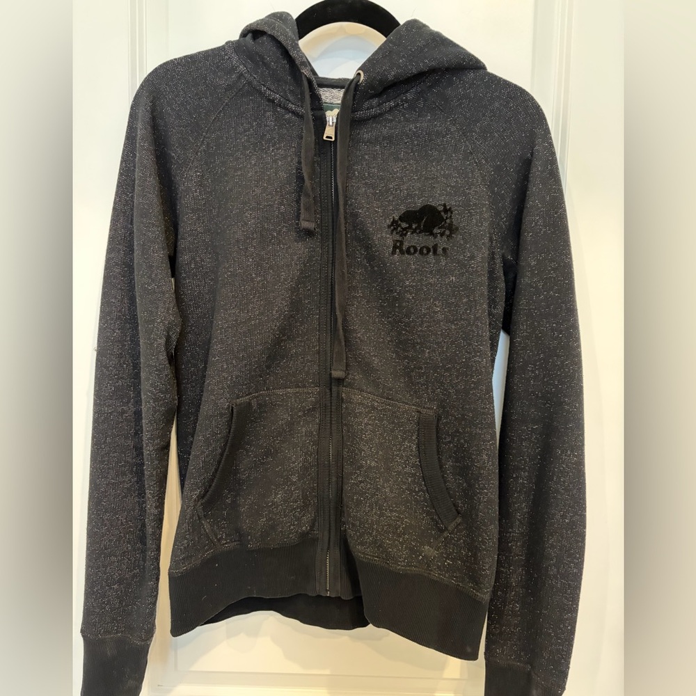 Roots Gray and Black Knit Sweater